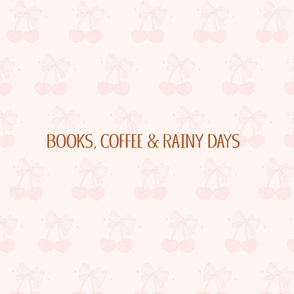 Books, Coffee & Rainy Days Cropped Tee